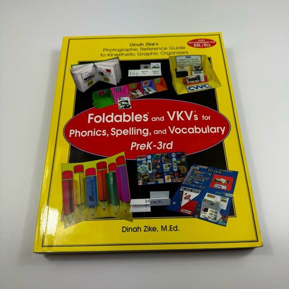 Dinah Zike's Foldables and VKVs for Phonics, Spelling, and Vocabulary PreK-3rd - Picture 1 of 3